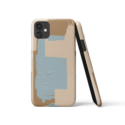 Blue Brushstroke Modern Art iPhone Case