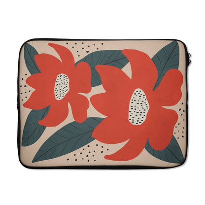 Painted Retro Flowers- Laptop Sleeve