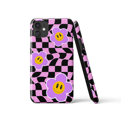 Purple Psychodelic Retro iPhone Case