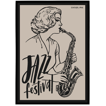 Jazz Festival, Chicago 1956 Poster