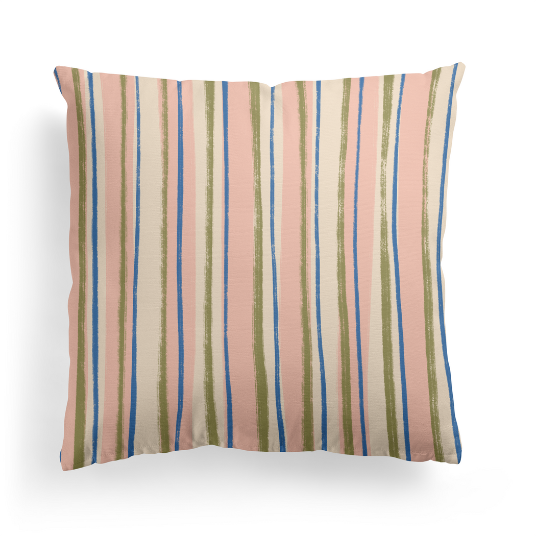 Vintage Line Art Pattern Throw Pillow