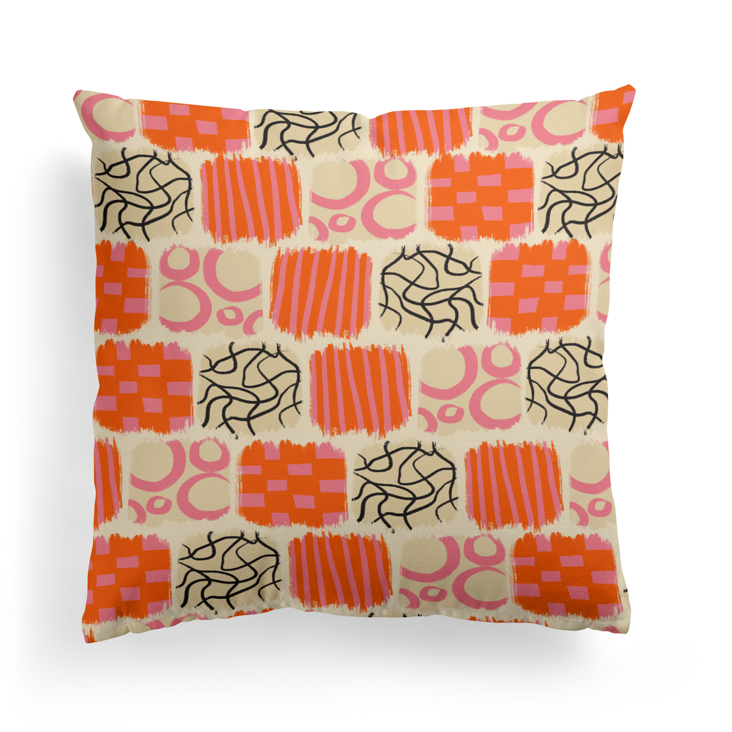 Abstract Contemporary Pattern Throw Pillow