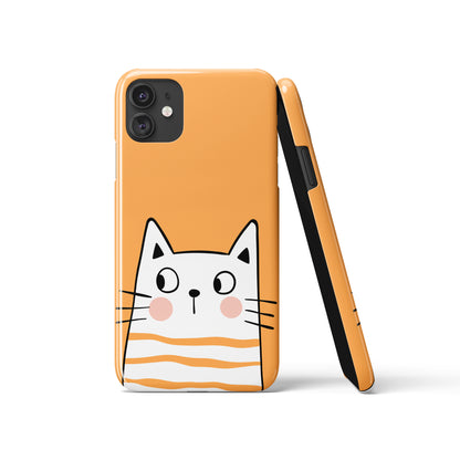 Yellow Funny Cat Kitty iPhone Case
