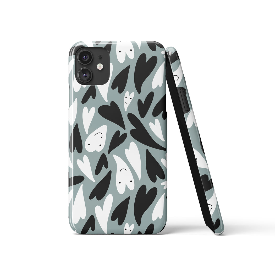 Funny Hearts Pattern iPhone Case