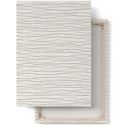 Minimalist Line Art Light Beige Canvas Print