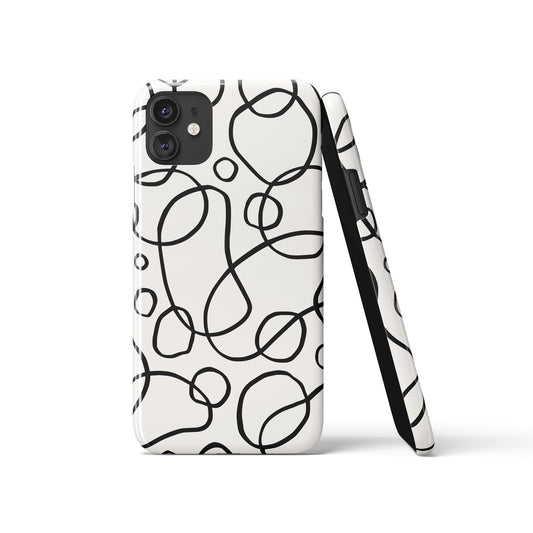 Black and White Abstract iPhone Case