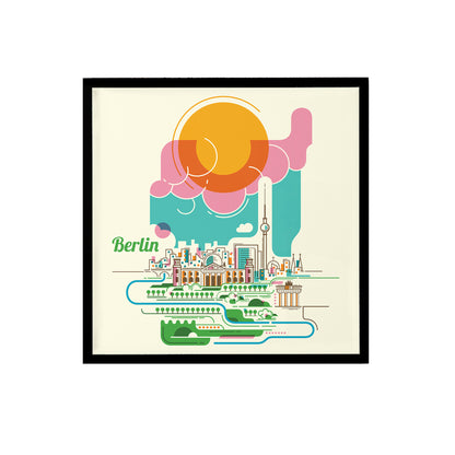 Colorful Berlin City Travel Print