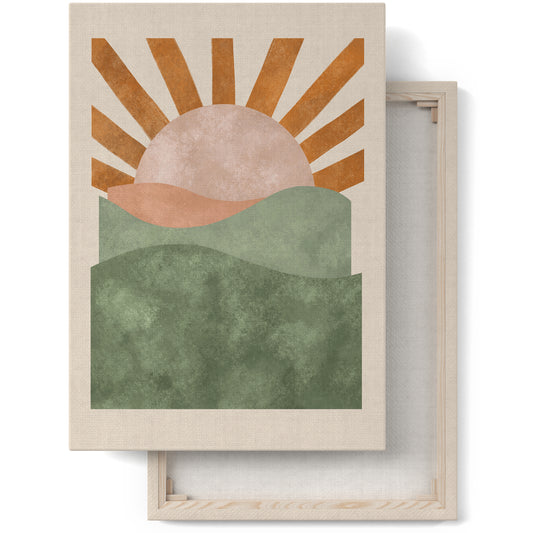 Artistic Painted Sun Canvas Print