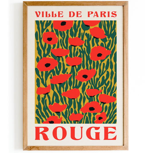 Rouge Ville de Paris Poppies Poster