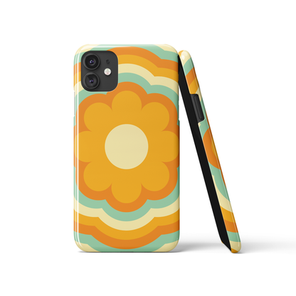 Retro 70s Hippie Flower iPhone Case