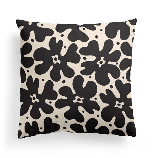 Throw Pillow 60s Flowers