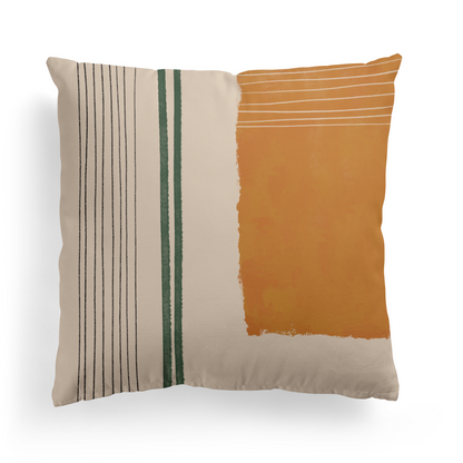 Handdrawn Abstract Minimalist Throw Pillow