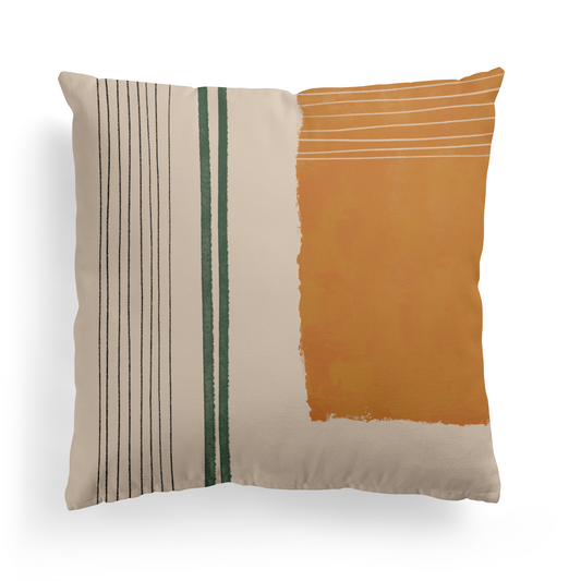 Handdrawn Abstract Minimalist Throw Pillow