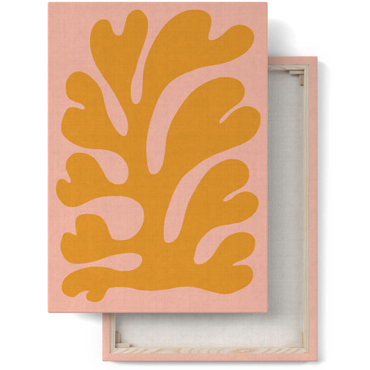 Pink and Yellow Leaf Canvas Print