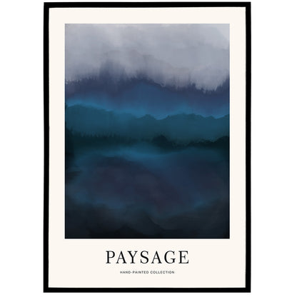 Dark Paysage Hand Painted Poster