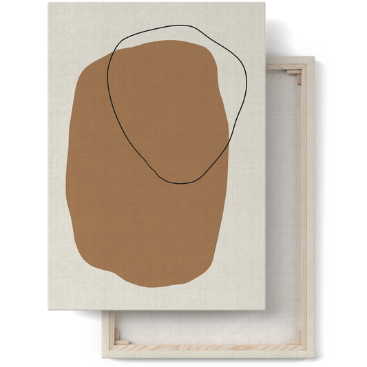 Big Beige Minimalist Form Canvas Print