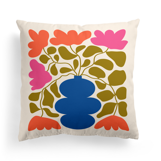 Botanical Gypsy Chic Throw Pillow