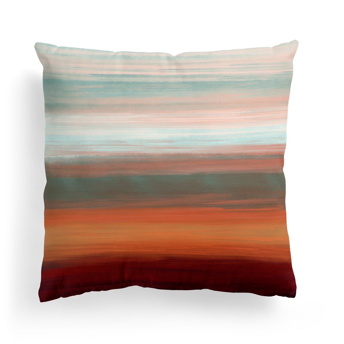 Farmland Sunset Hand-painted Throw Pillow