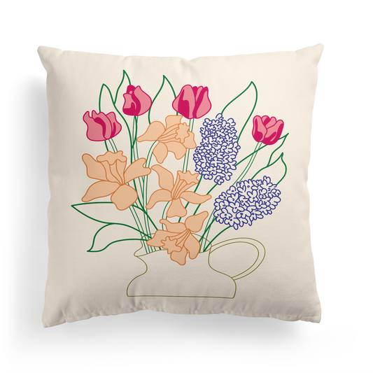 Vintage Floral Gift For Mom Throw Pillow