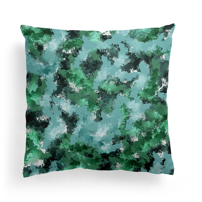 Green Modern Abstract Throw Pillow