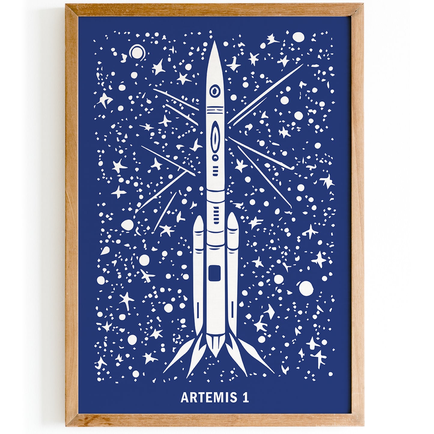 Blue ARTEMIS 1 Nasa Space Poster