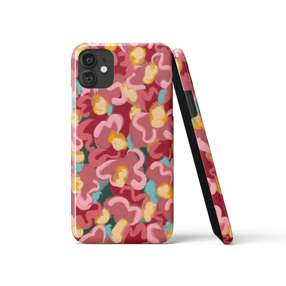 Painted Colorful Flowers iPhone Case