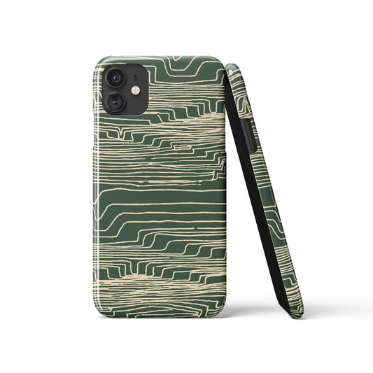 Green Abstract Pattern iPhone Case