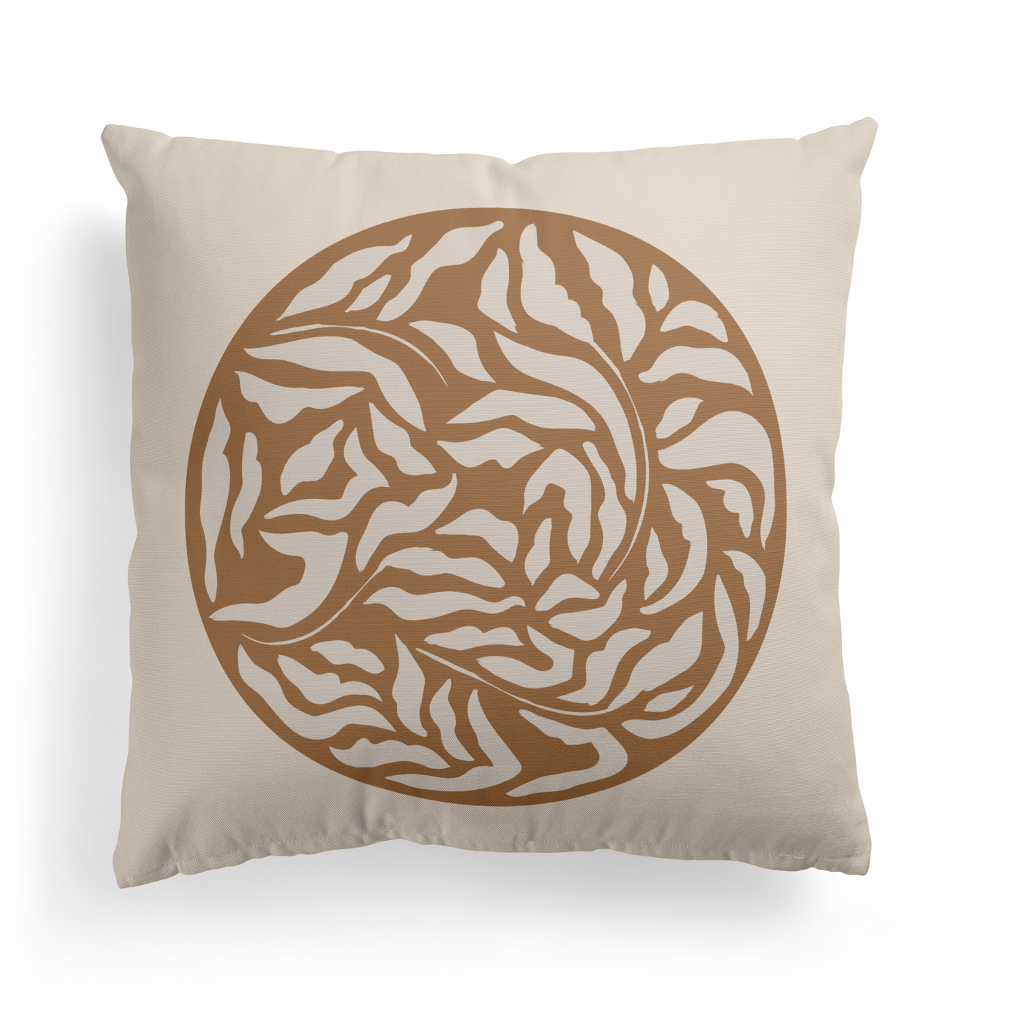 Bronze Oriental Artistic Nature Throw Pillow