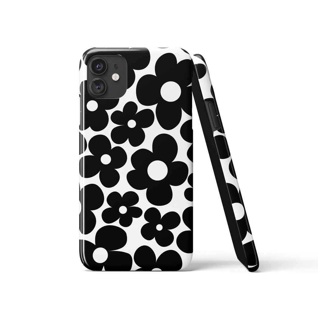 Black&White Floral 60s iPhone Case