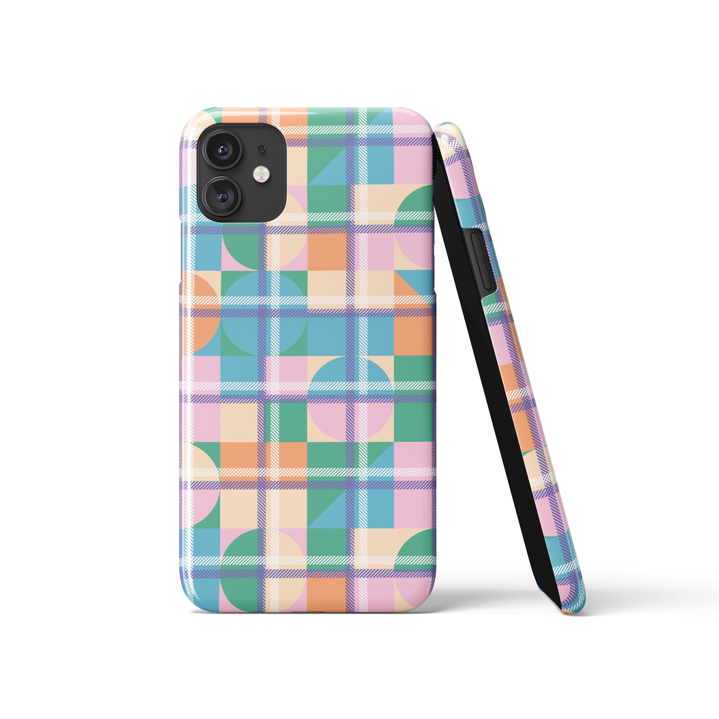 Feminine Pastel Geometric Pattern iPhone Case