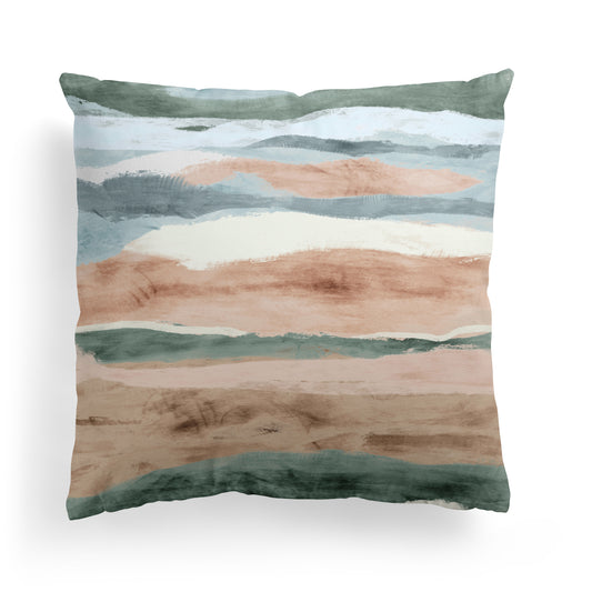 Abstract Scandinavian Landscape Throw Pillow