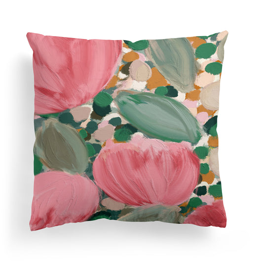 Painted Le Jardin Artistic Throw Pillow