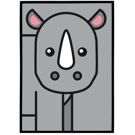 Cute Rhino Poster