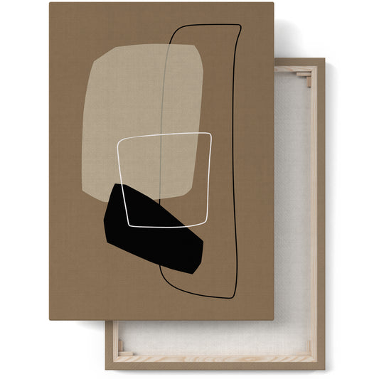 Beige Abstract Modern Canvas Print