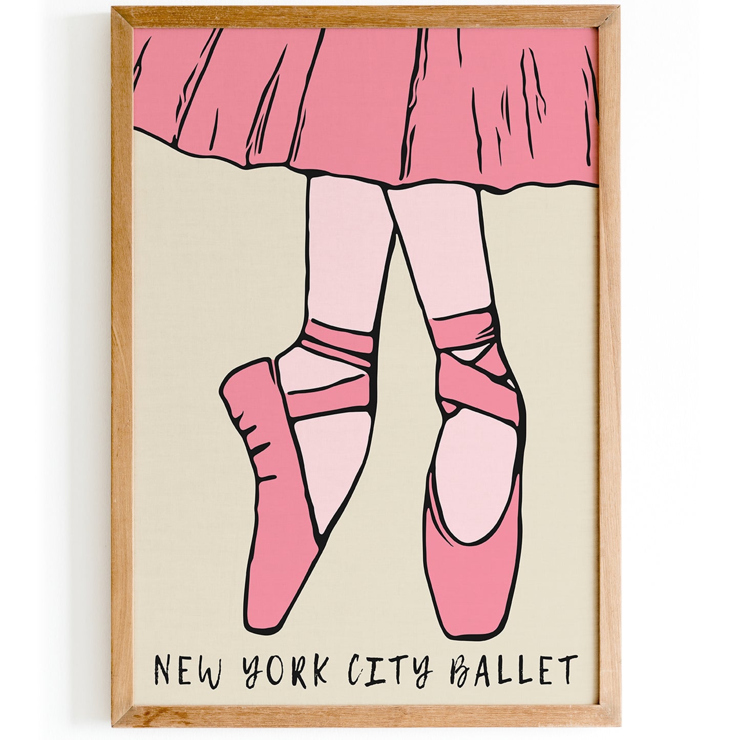 Pink Pointe Shoes Ballet Poster