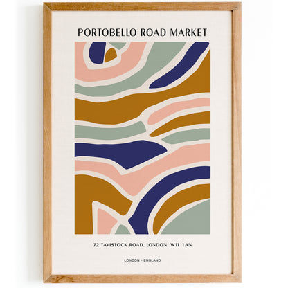 London Portobello Flea Market Poster