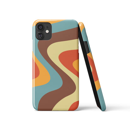 Retro Vintage Liquid 70s Pattern iPhone Case