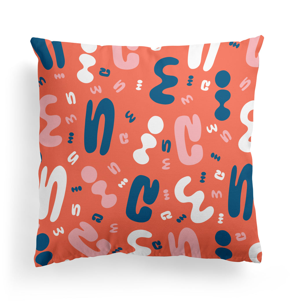 Throw Pillow with Typography