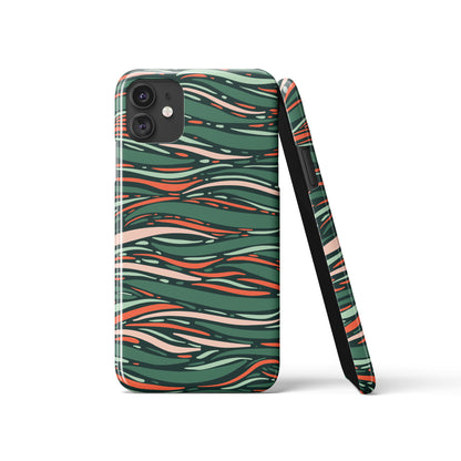 Abstract Green iPhone Case