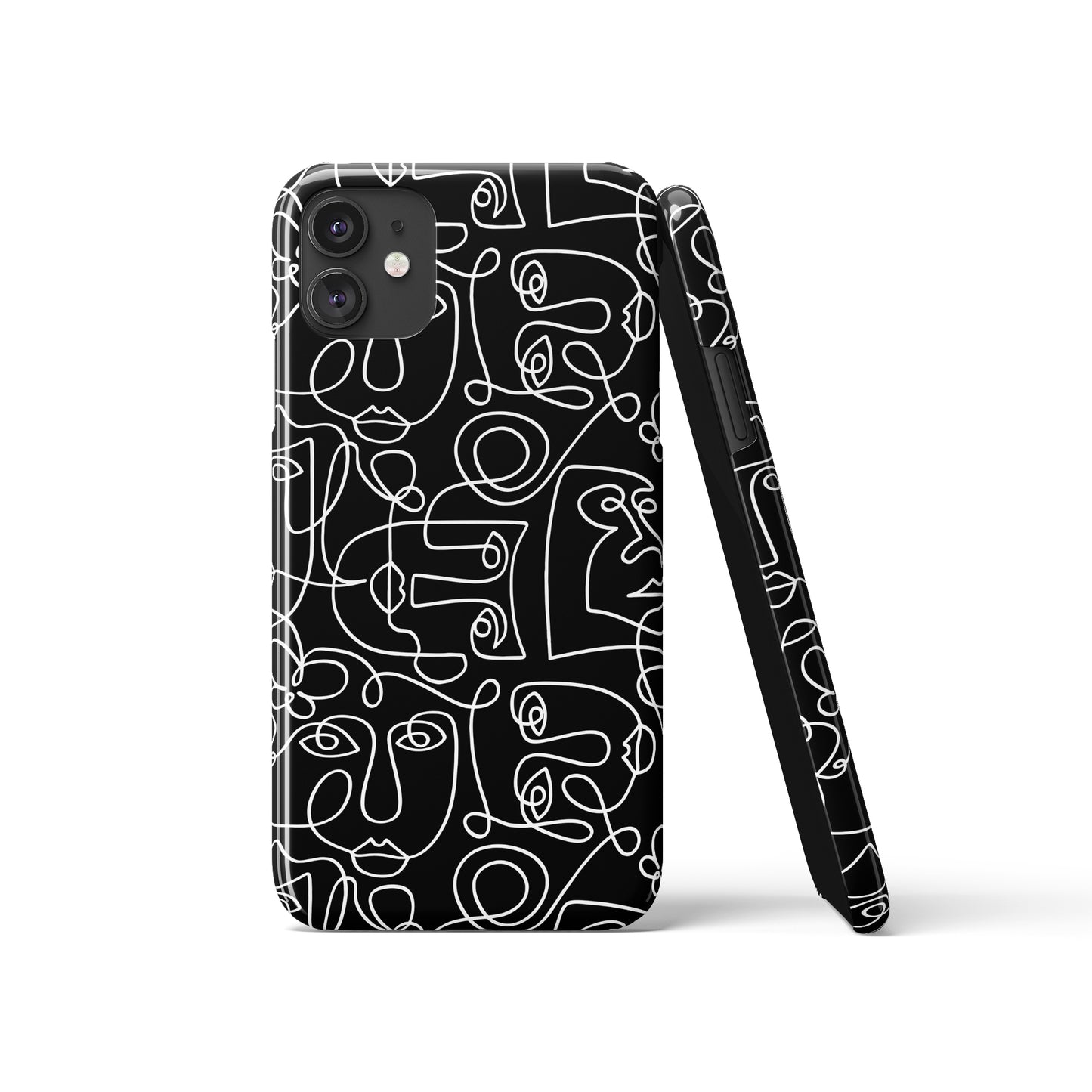 B&W Line Art Picasso Faces iPhone Case