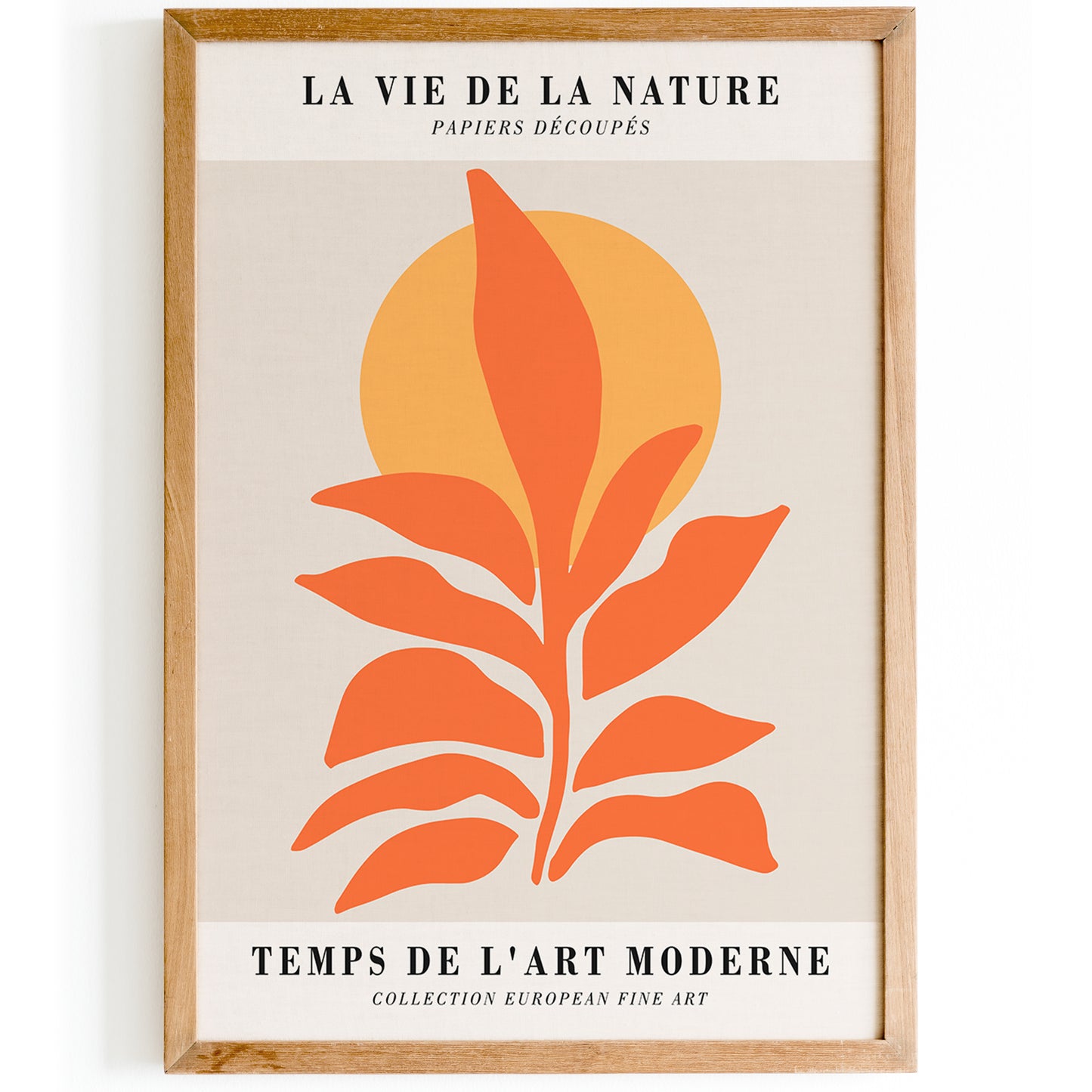 Orange Leaf and Sun Poster