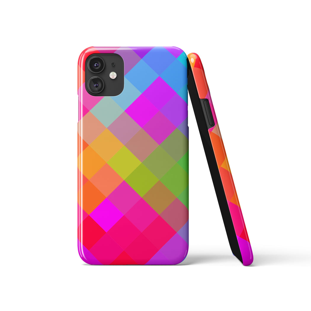 Colorful Polygonal Geometric Pattern iPhone Case