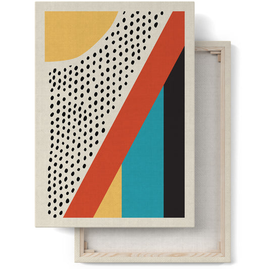 Retro Colorful Abstract Canvas Print