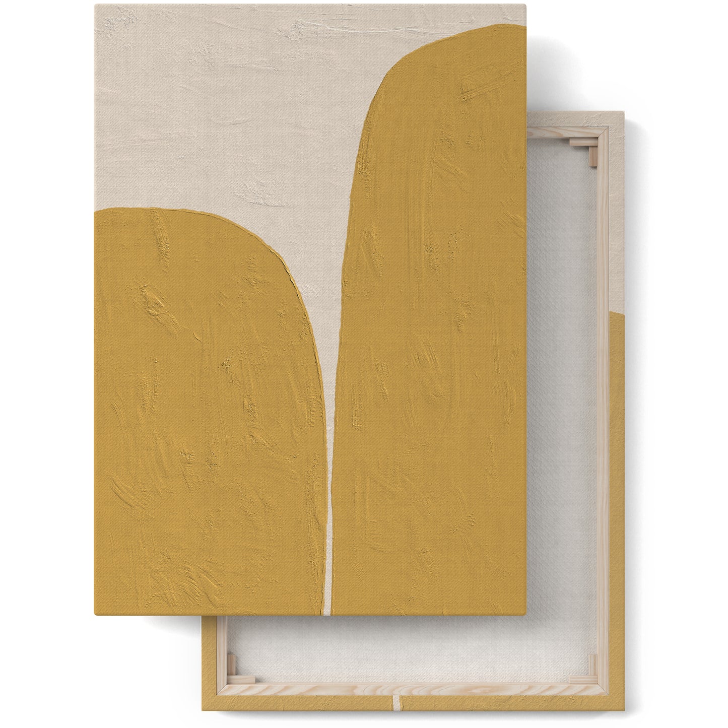 Modern Mustard Blocks Canvas Print