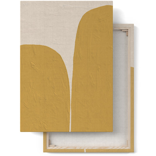 Modern Mustard Blocks Canvas Print