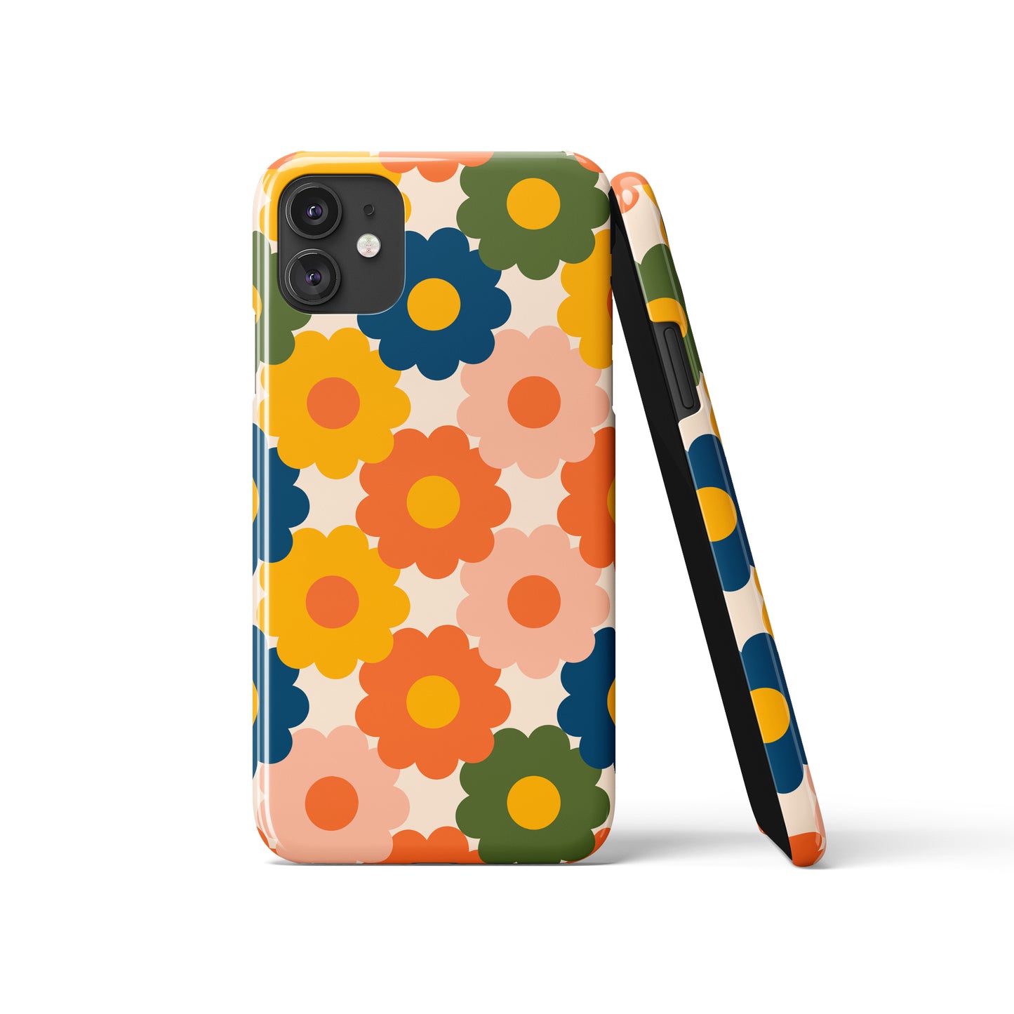 Retro Floral 60s Pattern iPhone Case