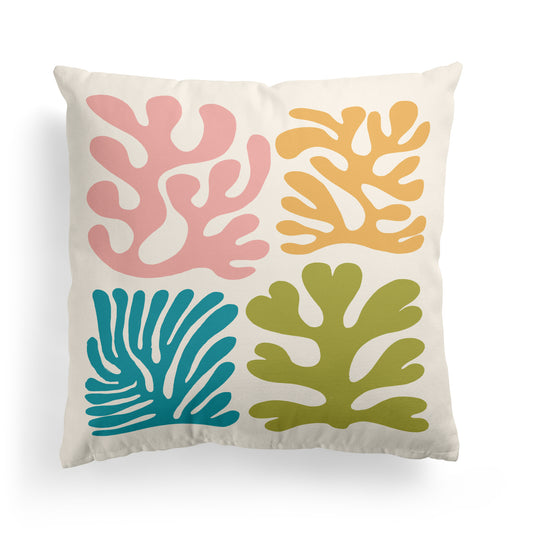 Throw Pillow with Colorful Shapes