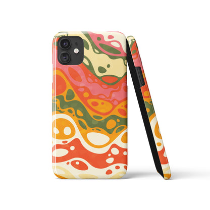 Colorful Liquid Wave Pattern iPhone Case