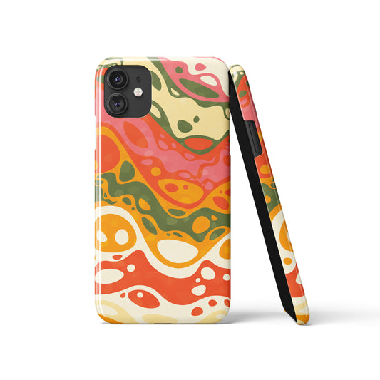 Colorful Liquid Wave Pattern iPhone Case