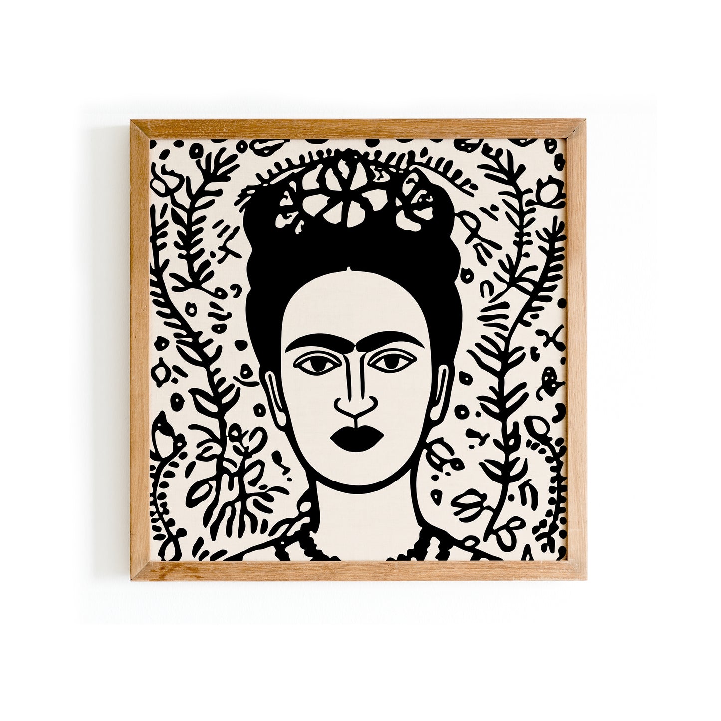 Frida Khalo Black and White Print